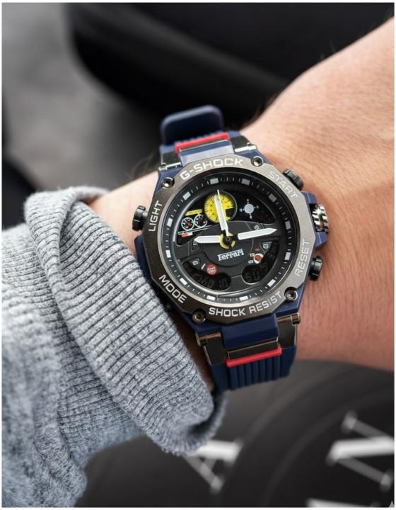 CASIO G-SHOCK FERRAR-I EDITION BLACK RED COLOR