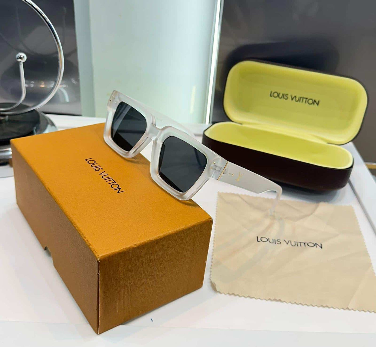 Louis Vuitton White Designer LuXury Shade 104