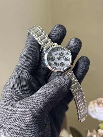 Gues s Floral Silver Ladies Premium Watch