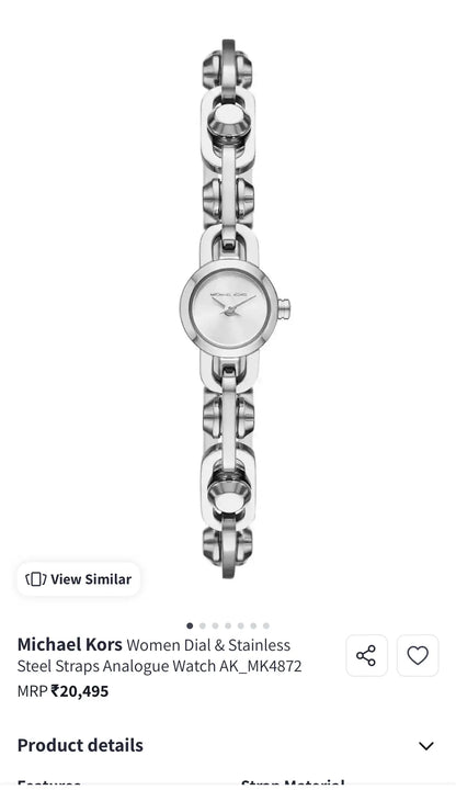 Michael Kors Astor Chrome White Premium Ladies Watch