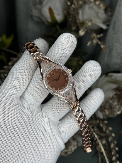 Swarovsk i Hyperbola Bangle Copper Brown Premium Watch