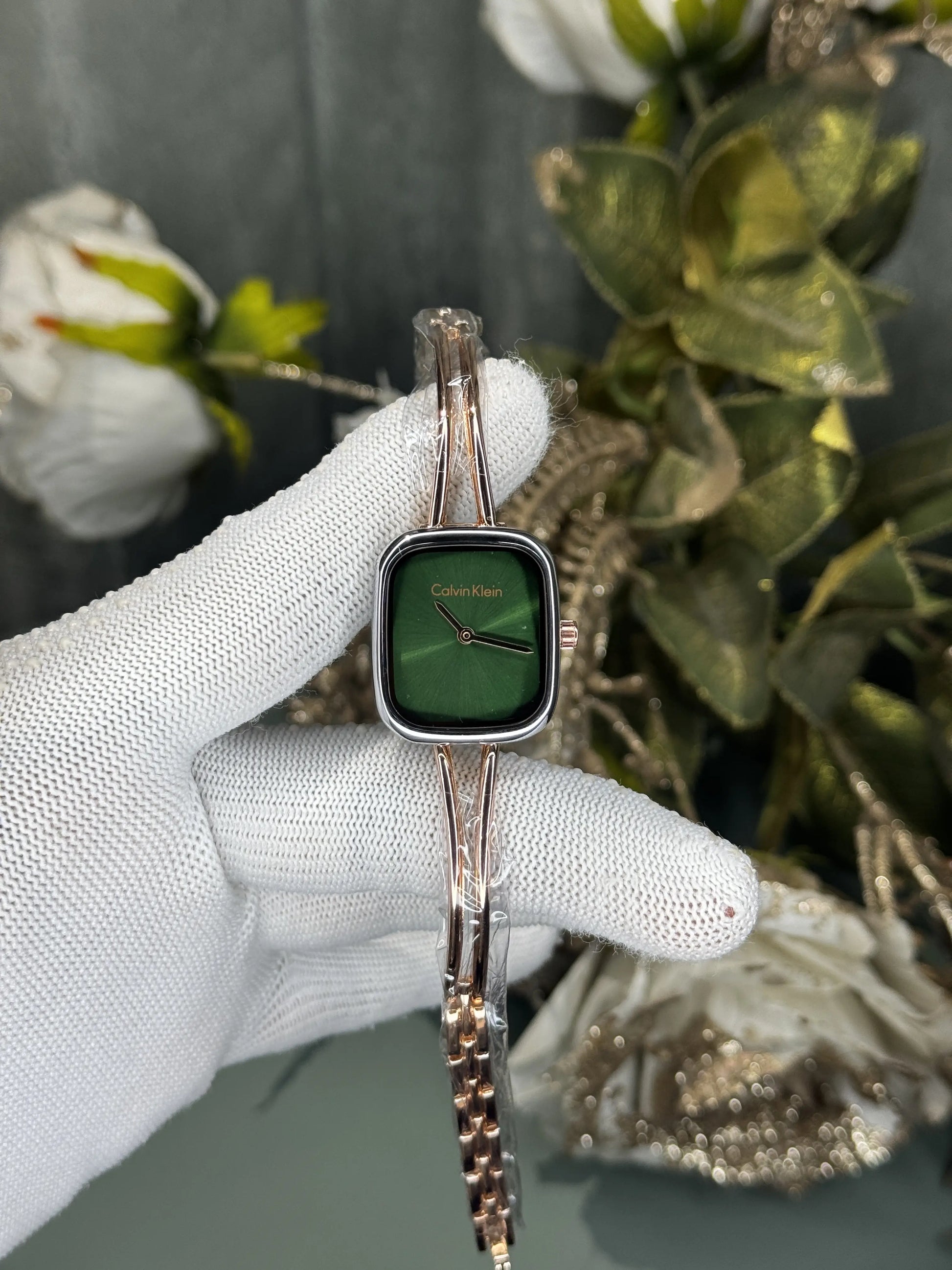 Clavin Klein Dual Tone Green Premium Watch