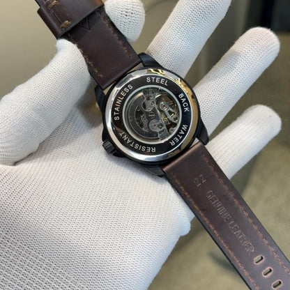 FOSSI-L BRONSON AUTOMATIC LEATHER WATCH