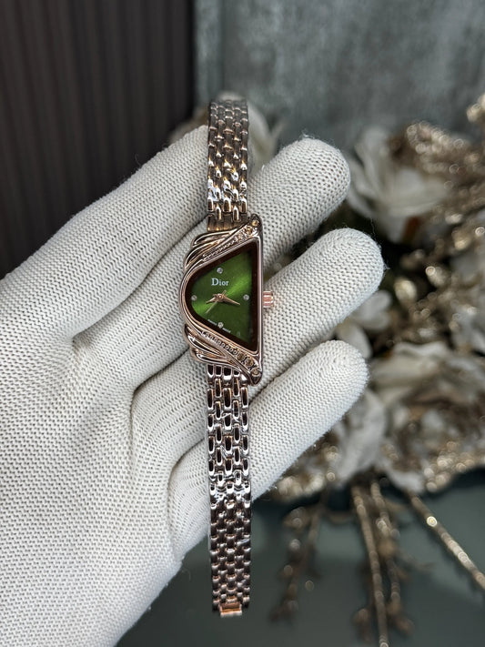 Dio r Rose Gold Green Premium Ladies Watch