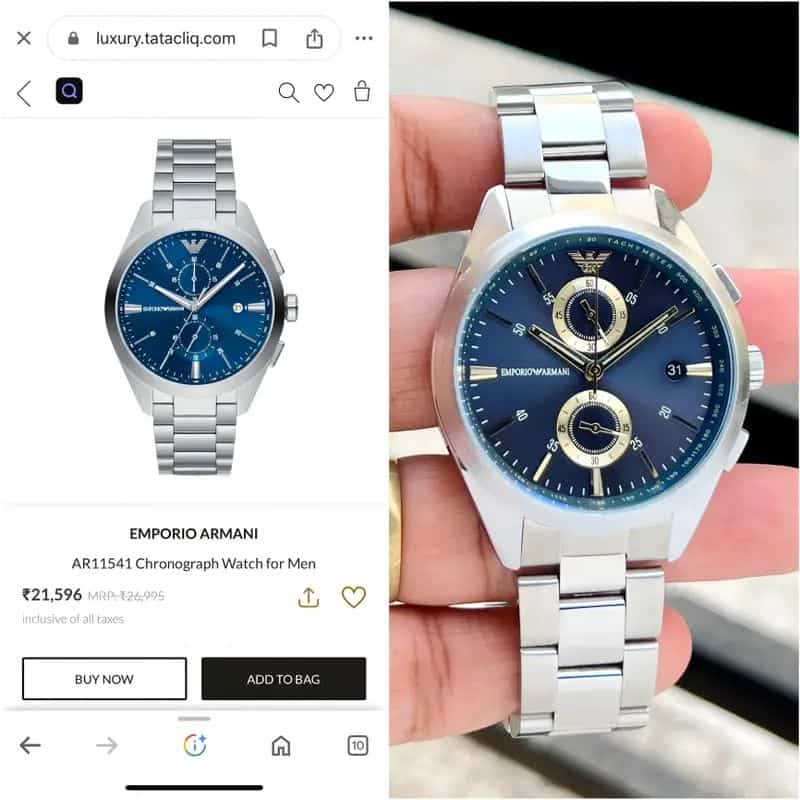 Emporio Arman.i Chrono Blue dial
