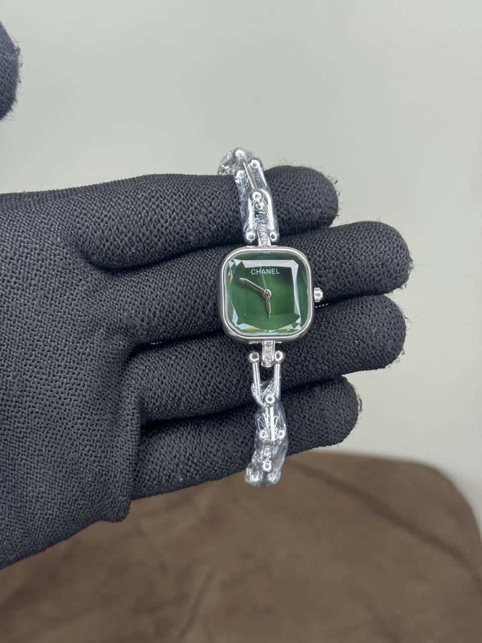 Chane L Silver Green Designer Premium Watch