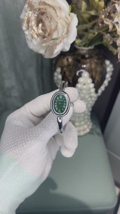 Cartie r Bangle Silver Green Premium Watch