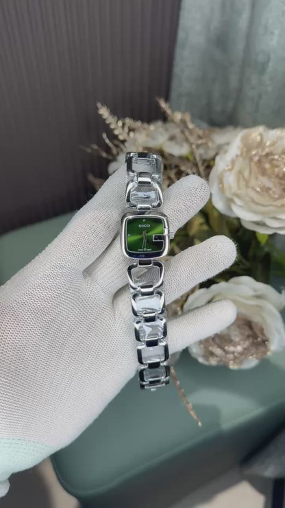 Gucc i Silver Green Premium Ladies Watch