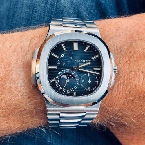 PATEK PHILIPP_E NAUTILUS 40MM BLUE DIAL 5712 1A 001 STAINLESS STEEL