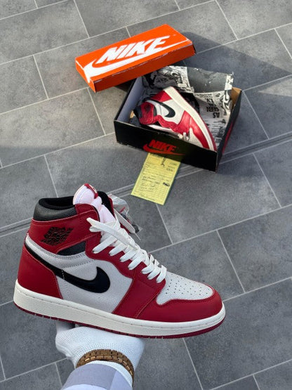 NIK_E AIR JORDAN RETRO 1 HIGH LOST & FOUND WITH OG BOX YELLOW BILL BUTTER PAPER