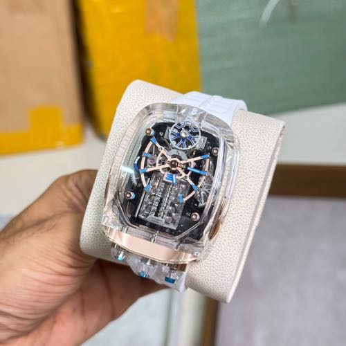 WITH BOX JACO_B Co BUGATTI CHIRON AUTOMATIC SAPPHIRE ROSEGOLD BODY