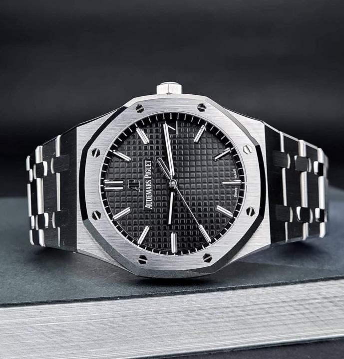 AUDEMAR_S PIGUET ROYAL OAK QUARTZ SILVER BLACK