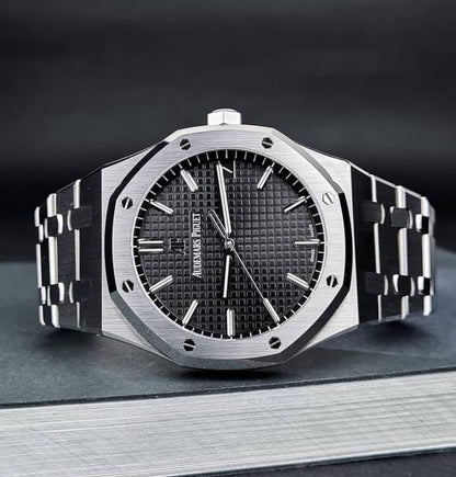 AUDEMAR_S PIGUET ROYAL OAK QUARTZ SILVER BLACK