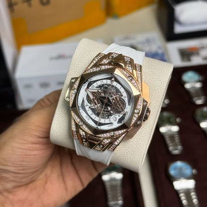 HUBLO_T SANG BLUE II 3D SPIDER DIAMOND SET CASE