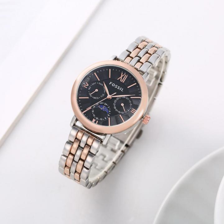 FOSSI_L JACQUELINE SUN MOON TWO TONE COOPER BLACK