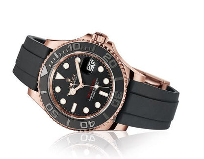 ROLE_X YATCH MASTER BLACK ROSE GOLD SILICONE